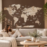 3D Weltkarte Holz – Natural wood