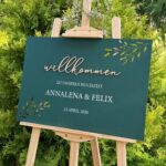 Willkommensschild Hochzeit aus Holz – Bild 6
