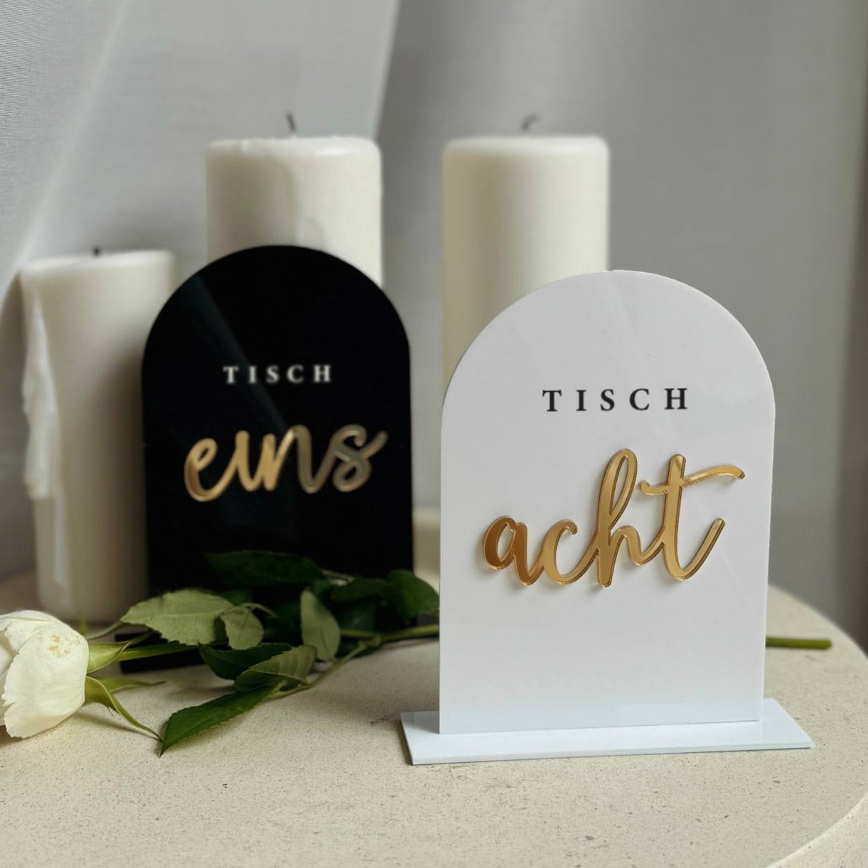 tischnummern hochzeit Hochzeit Tischnummer mit 3D Schrift – Bild 1