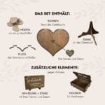 Gästebuch Hochzeit Alternative - Walnuss Herz – Bild 3