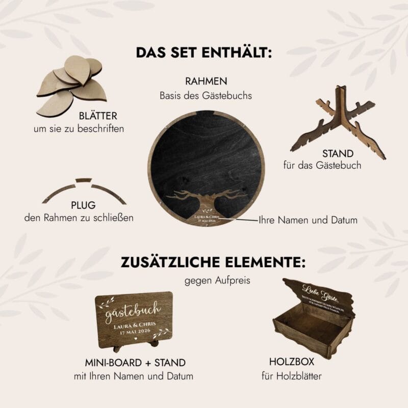 Gästebuch Hochzeit Alternative - Schwarzer Baum – Bild 3