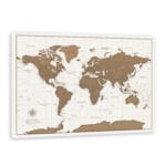Weltkarte Pinnwand Leinwand - Vintage