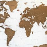 Weltkarte Pinnwand Leinwand - Vintage – Bild 3
