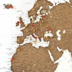 Weltkarte Pinnwand Leinwand - Vintage – Bild 7