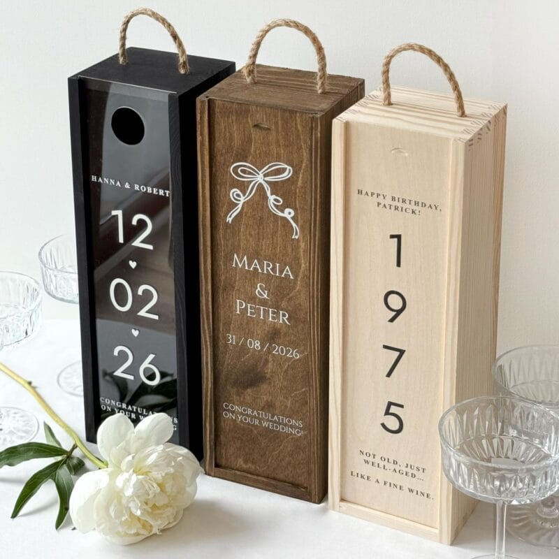 Holz Weinkisten - Hochzeit Personalisierte – Bild 2